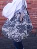 Picture of Double sided linen bag Chinoiserie black