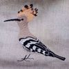 Picture of Linen bag with hoopoe