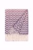 Picture of Woolen Blanket "Zig-zag" purple