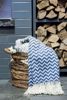 Picture of Woolen Blanket "Zig-zag", blue